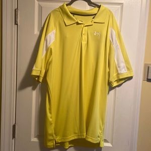 Yellow Under Armour Dri-fit Polo